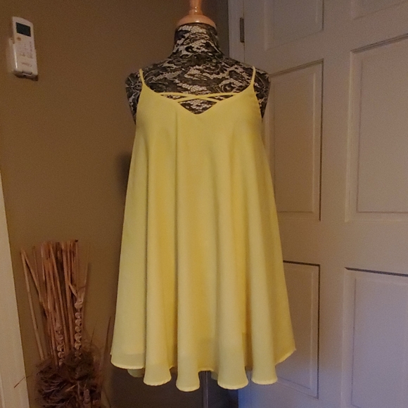 Yellow babydoll dress, size S - Picture 4 of 6